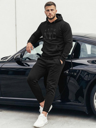 Muška dukserica s kapuljačom crna OZONEE JS/8B1971/3