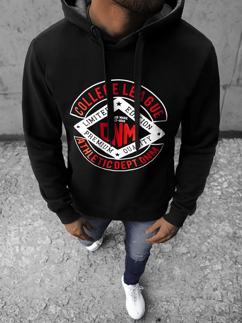 Muška dukserica s kapuljačom crna OZONEE JS/Y10065