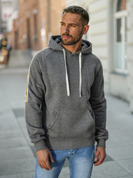 Muška dukserica s kapuljačom grafitna OZONEE JS/8B1730/5