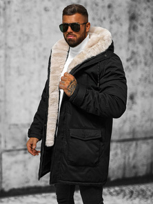 Muška parka jakna crna OZONEE JS/5M120/392