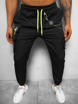 Muške chino jogger hlače crne OZONEE O/CP149