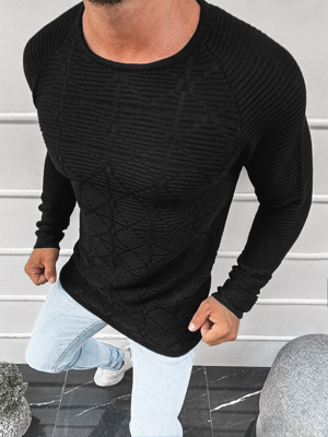 Muški džemper Crni OZONEE L/2547