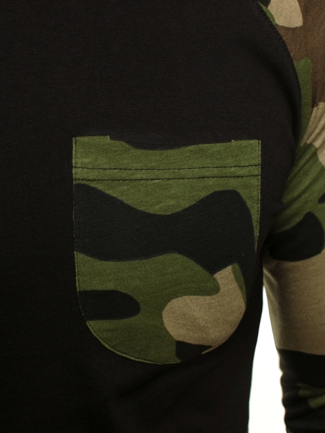 ATHLETIC 1089 Muška majica dugi rukav crno-zelena