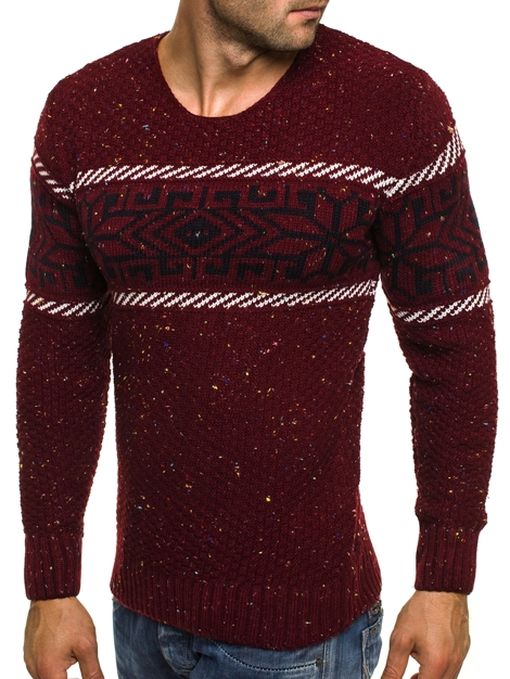 MADMEXT 1558 Muški džemper bordo