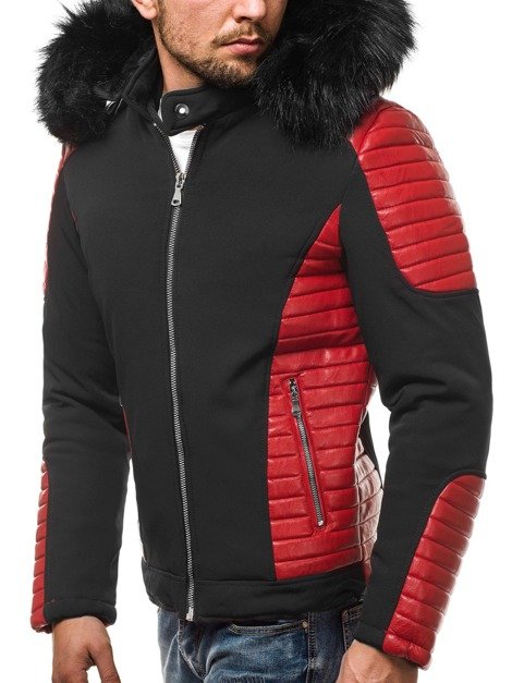 Muška jakna crno-crvena OZONEE O/99105