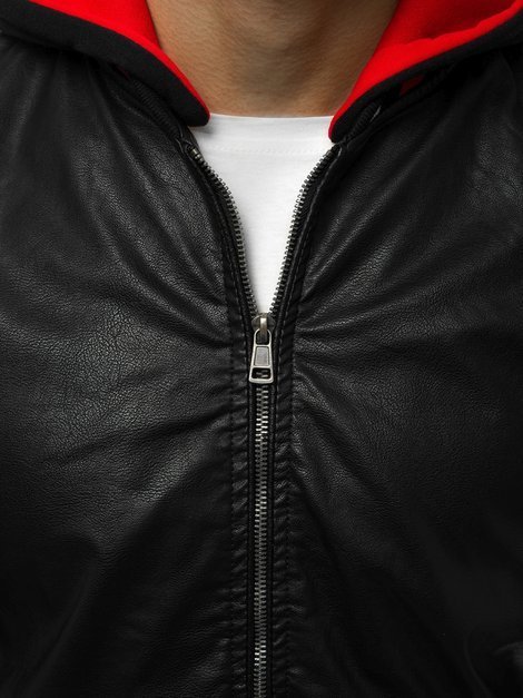 Muška kožna jakna crna OZONEE N/6189Z