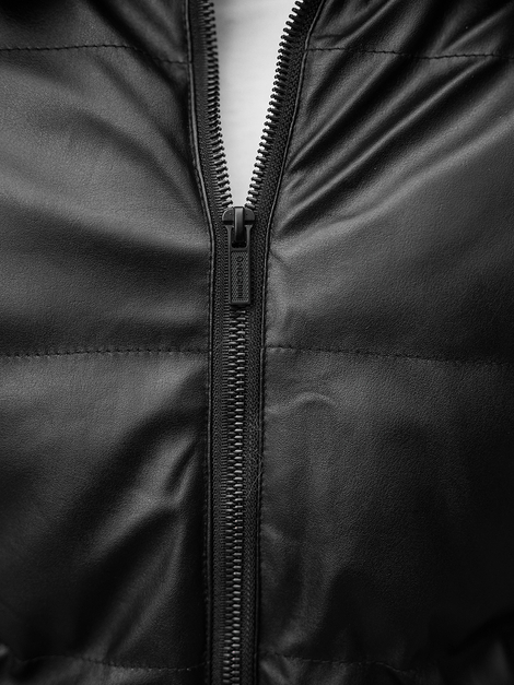 Muška kožna jakna crna OZONEE O/M795