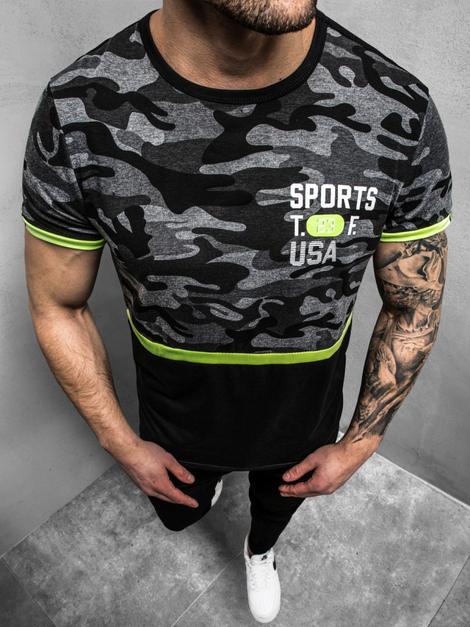 Muška majica Crna OZONEE JS/SS10982Z