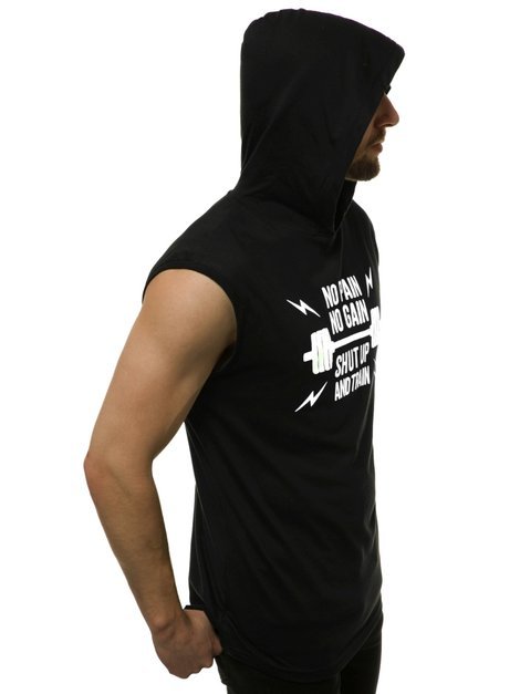 Muška majica bez rukava Crno-bijela OZONEE MACH/M1216