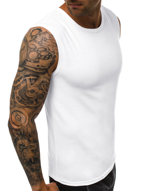 Muška majica bez rukava bijela OZONEE JS/99001