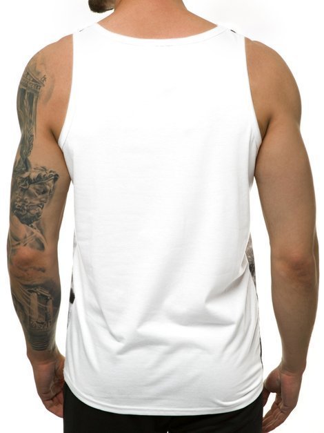 Muška majica bez rukava bijela OZONEE JS/SS11036
