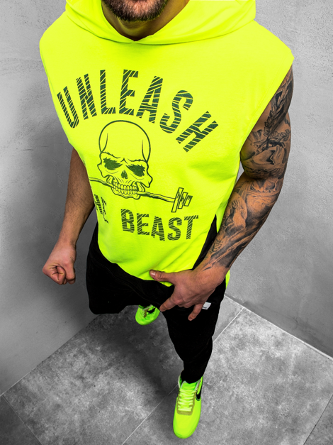 Muška majica bez rukava žuto-neon OZONEE MACH/M1214Z
