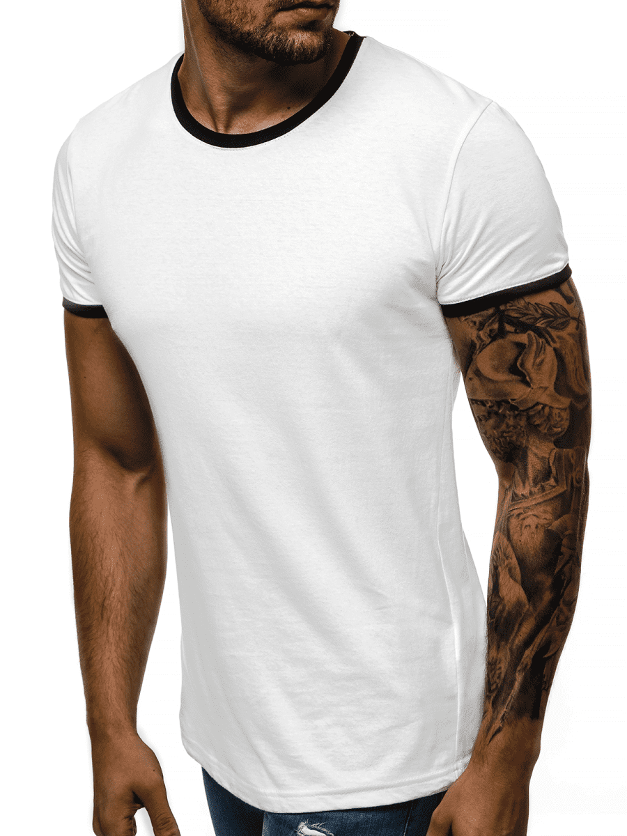 Muška majica bijelo-crna OZONEE O/1177 