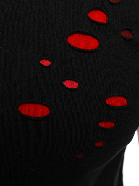 Muška majica crno-crvena OZONEE O/1115Z