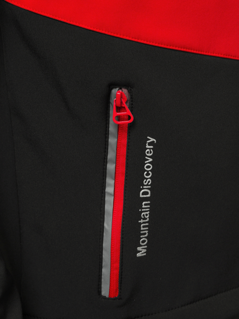Muška softshell jakna Crno-crvena OZONEE JS/HH022/1C