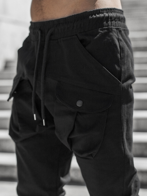 Muške chino jogger hlače Crne OZONEE G/11144