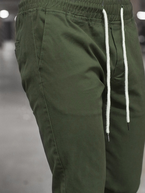 Muške chino jogger hlače Zelene OZONEE JB/JP1145/8