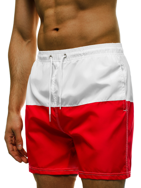 Muške kupaće kratke hlače Bijelo-crveni OZONEE JS/YW02058