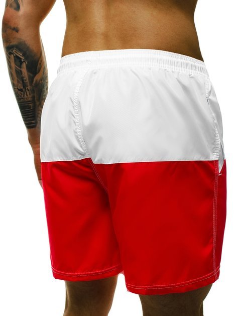 Muške kupaće kratke hlače Bijelo-crveni OZONEE JS/YW02058