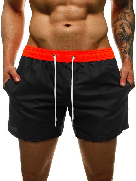 Muške kupaće kratke hlače crno-narančaste OZONEE ST004-8