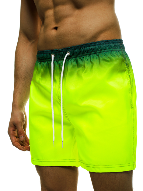 Muške kupaće kratke hlače zeleno-žute OZONEE ST008-9
