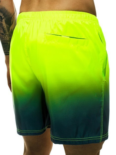 Muške kupaće kratke hlače žuto-zelene OZONEE ST008-10