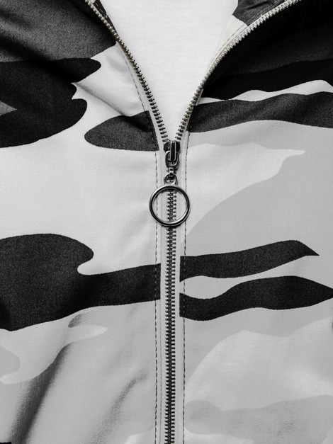 OZONEE A/0958 Muška jakna crno-bijela