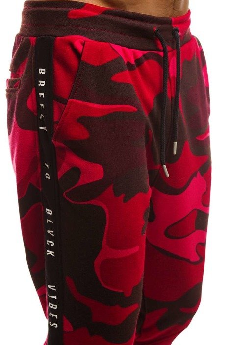 OZONEE B/181664 Muške sportske hlače crvene