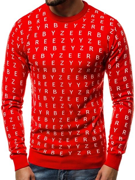OZONEE B/2397 Muški džemper crveni