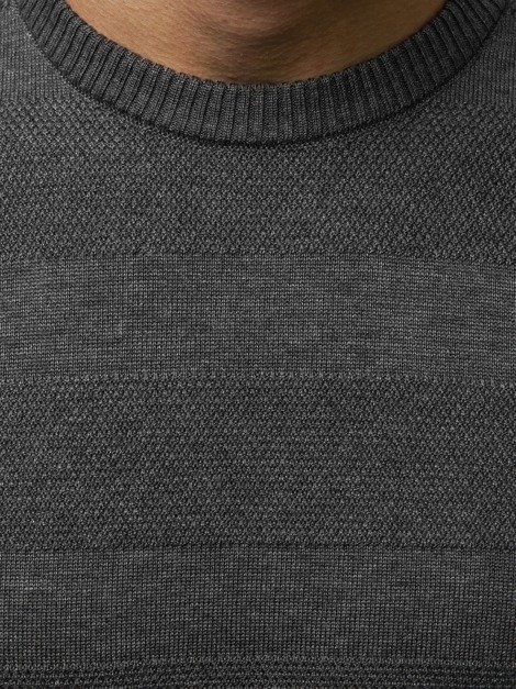 OZONEE B/2403 Muški džemper grafitni