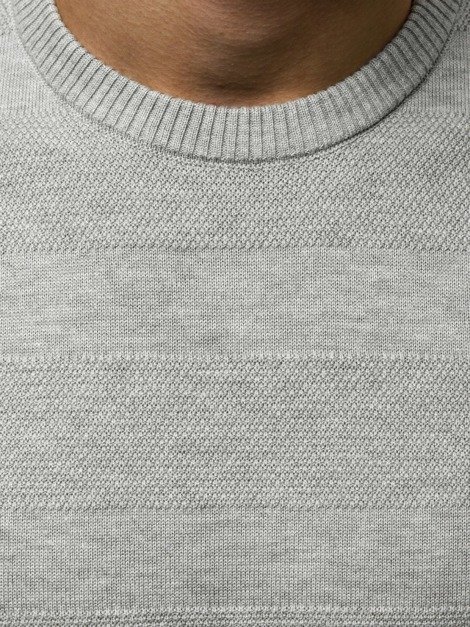 OZONEE B/2403 Muški džemper sivy
