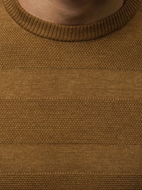 OZONEE B/2403 Muški džemper smeđ