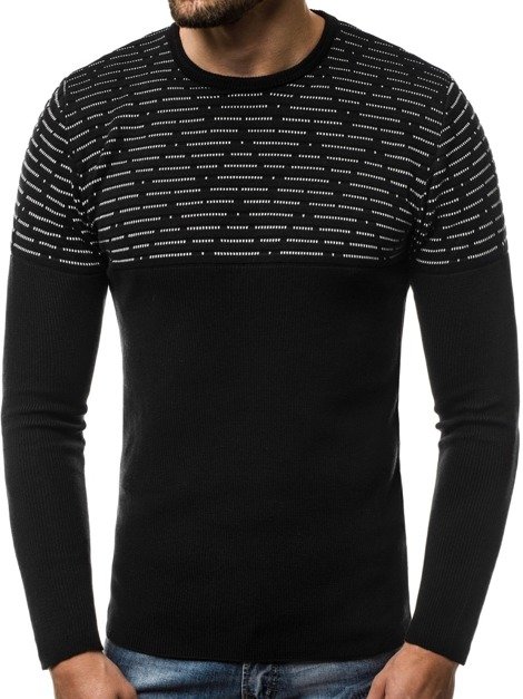 OZONEE B/3005 Muški džemper crni