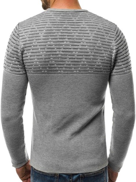 OZONEE B/3005 Muški džemper sivy