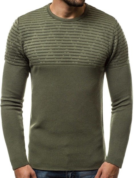 OZONEE B/3005 Muški džemper zeleni