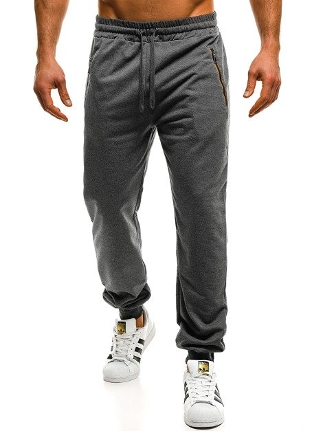 OZONEE J/8086 Muške sportske jogger hlače grafitne