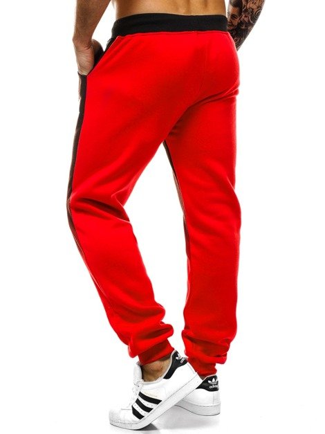 OZONEE JS/55091 Muške sportske hlače crvene