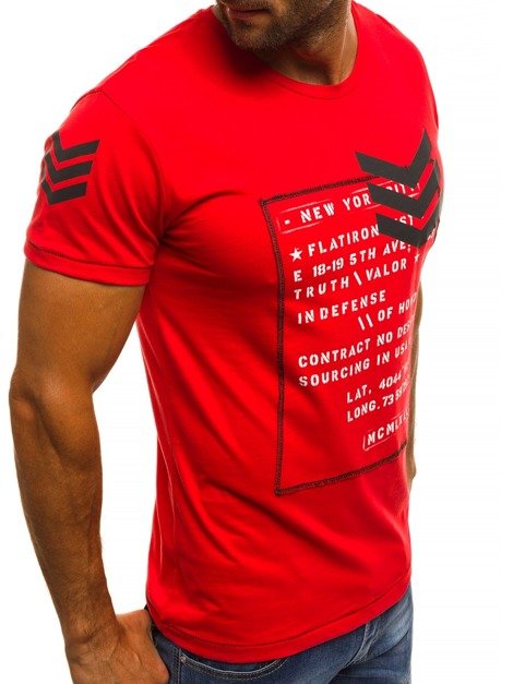 OZONEE MECH/2079T Muška majica crvena