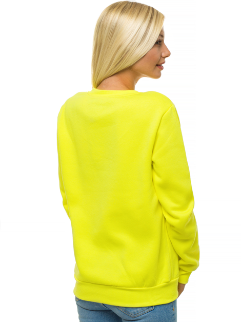 Ženska dukserica neonsko žuta OZONEE JS/W01Z