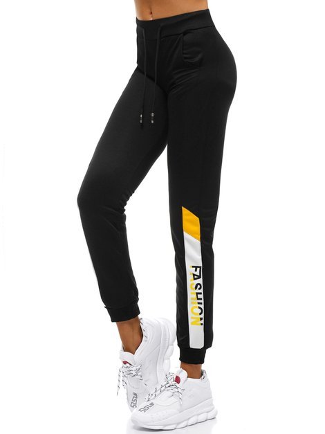 Ženske sportske hlače crno-žute OZONEE O/82286