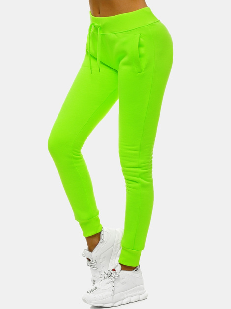 Ženske sportske hlače zeleni-neon OZONEE JS/CK01/31