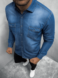 Muška traper košulja Plava OZONEE O/C99