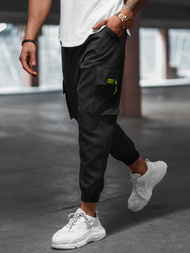 Muške chino jogger hlače crne OZONEE O/CP150Z