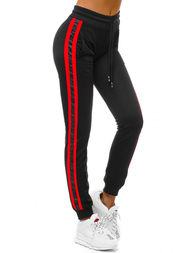 Ženske sportske hlače Crno-crvene OZONEE O/82318