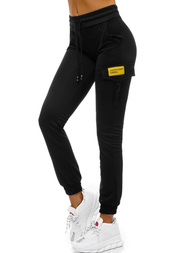 Ženske sportske hlače crno-žuto OZONEE O/82320