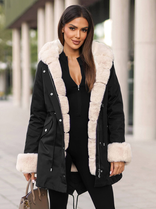 Ženska Zimska Jakna Crna OZONEE JS/M763/392Z